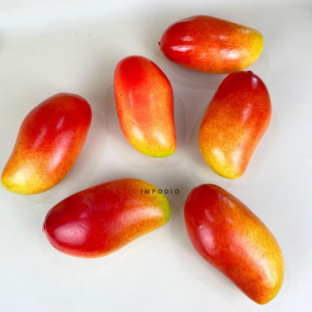 IMPODIO Mangga Merah Buah Artificial Palsu - Fake Mango Props Foto Produk