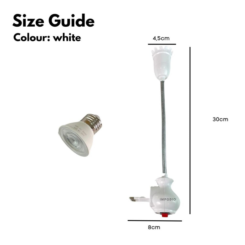 IMPODIO Flexible Lamp Holder E27 – Fitting Lampu - close up