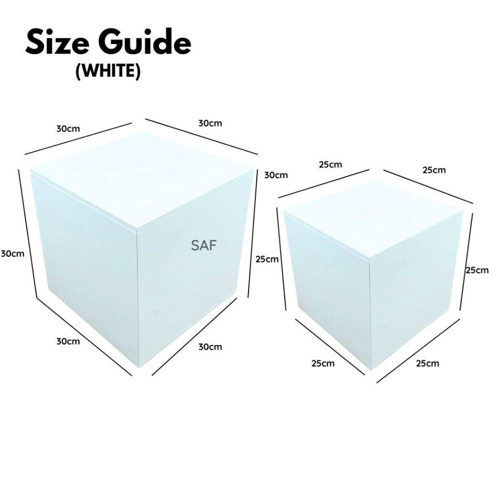 IMPODIO Podium Kayu Bentuk  Kubus Kotak Jumbo 2 Ukuran - Display Produk Props Foto