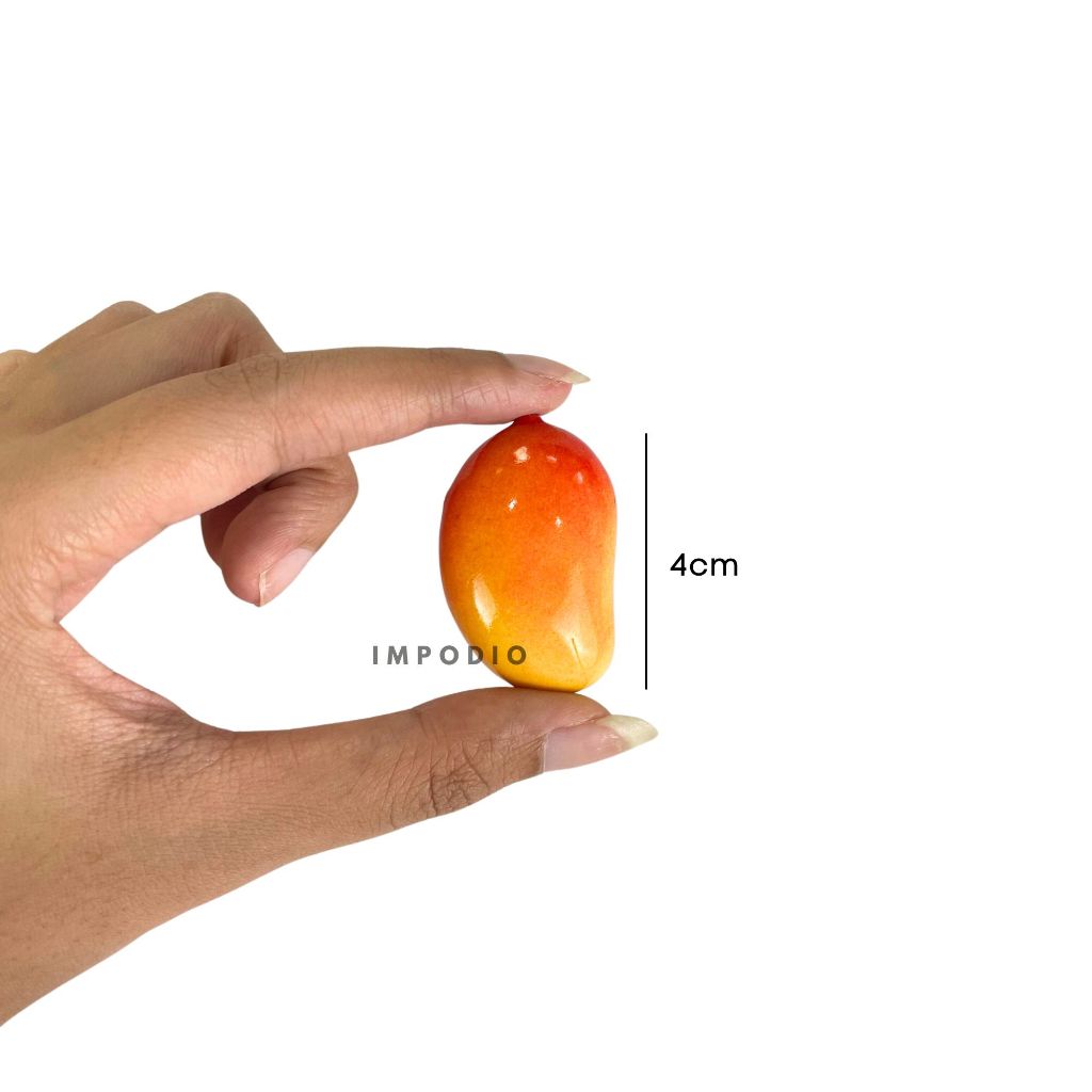 IMPODIO Mangga Merah Buah Artificial Palsu – Fake Mango Props Foto