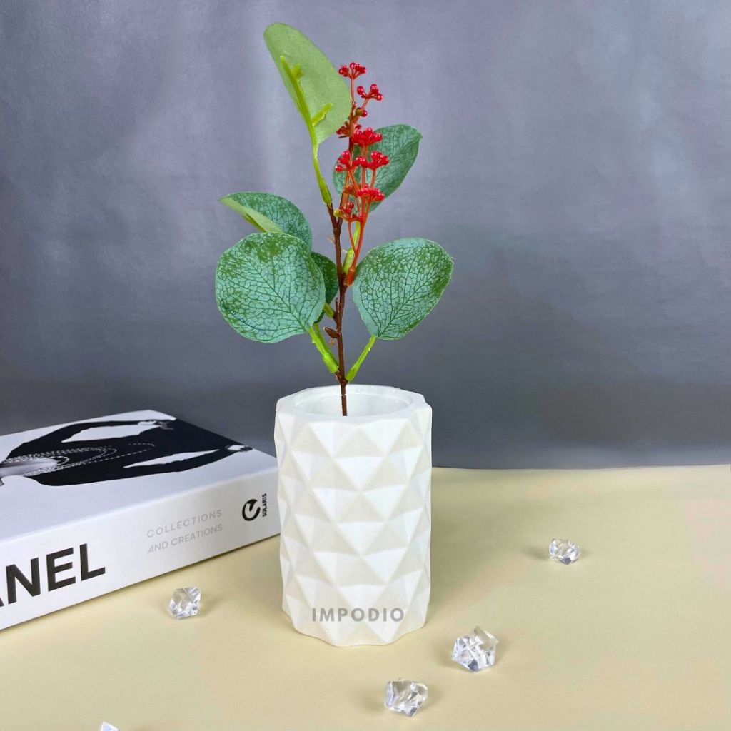 IMPODIO Mini Flower Vase Concrete Mini Nordic  Aesthetic berbagai variant-  Vas Bunga Dekorasi Meja Props Foto Produk