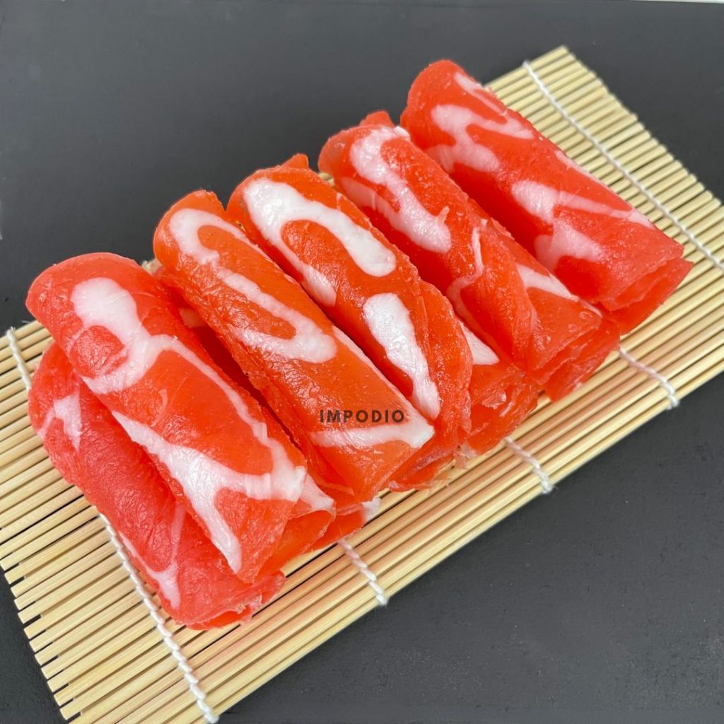 IMPODIO Daging Slice Palsu Artificial – Fake Meat Slice Properti Foto - background putih