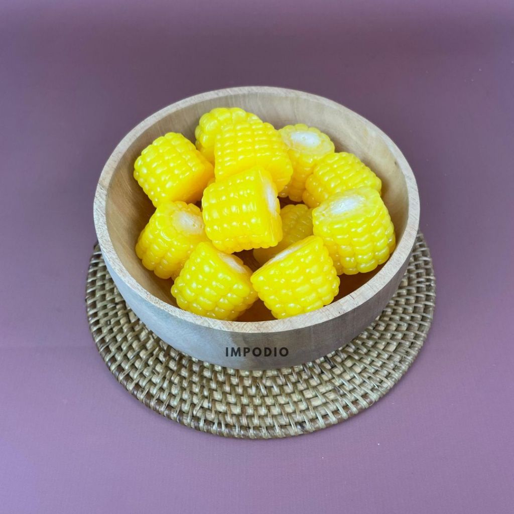 IMPODIO Jagung Potong Sayur Artificial Palsu - Fake Corn Vegetable Properti Foto Produk Makanan