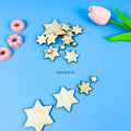 IMPODIO Natural Wood Love and Star 1pack – Hiasan Kayu Properti Foto - dalam penggunaan