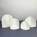 IMPODIO Display Kayu Tatakan 3 Sisi Triangle Podium 3D - close up