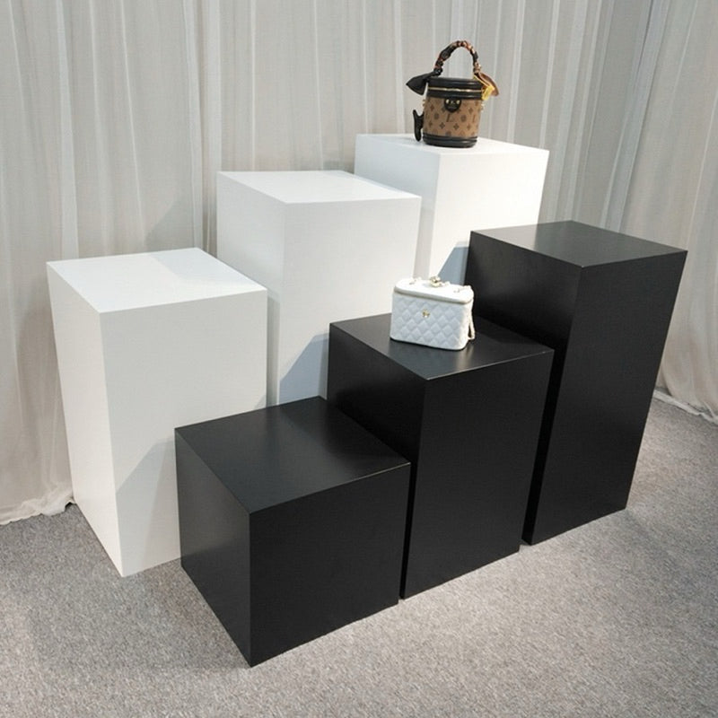 IMPODIO Kotak podium props kubus white large 25x25x100cm - kokoh dan kuat bisa tahan 100kg