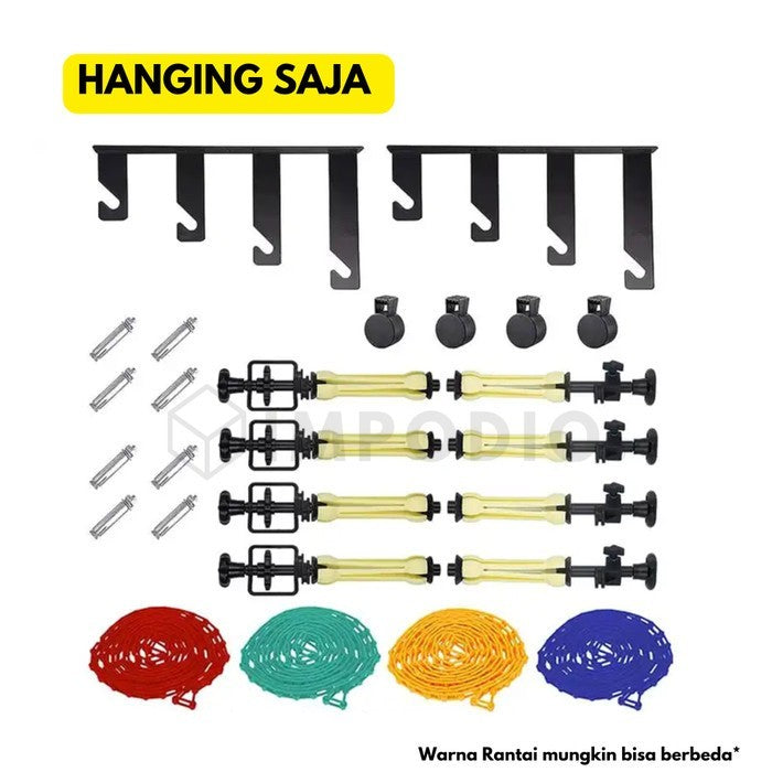 IMPODIO 4 Roller Hanging Expander Backdrop / Kerekan Rantai Background