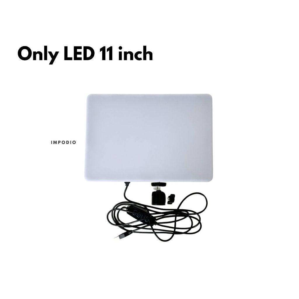 IMPODIO Lampu LED Fill light kotak 11 inch untuk videografi atau livestream