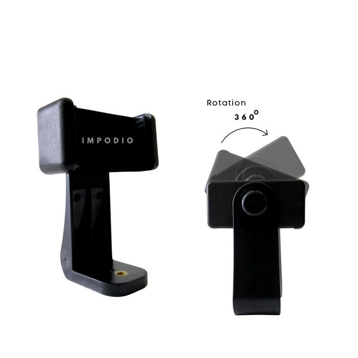 IMPODIO Phone Holder 360 derajat - Pegangan HP Tripod Rotation - background putih