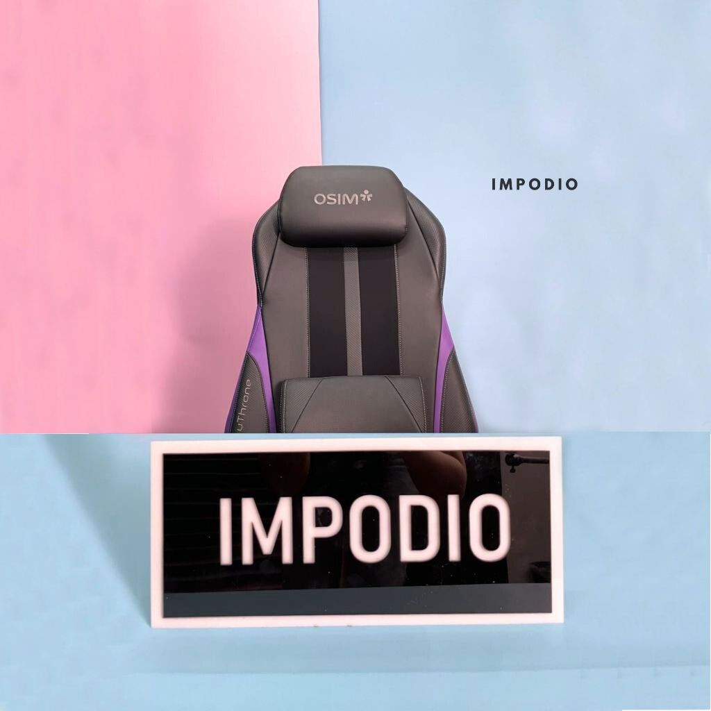 IMPODIO Acrylic Sign Logo hitam dan putih ukuran 15x32cm-Free Request