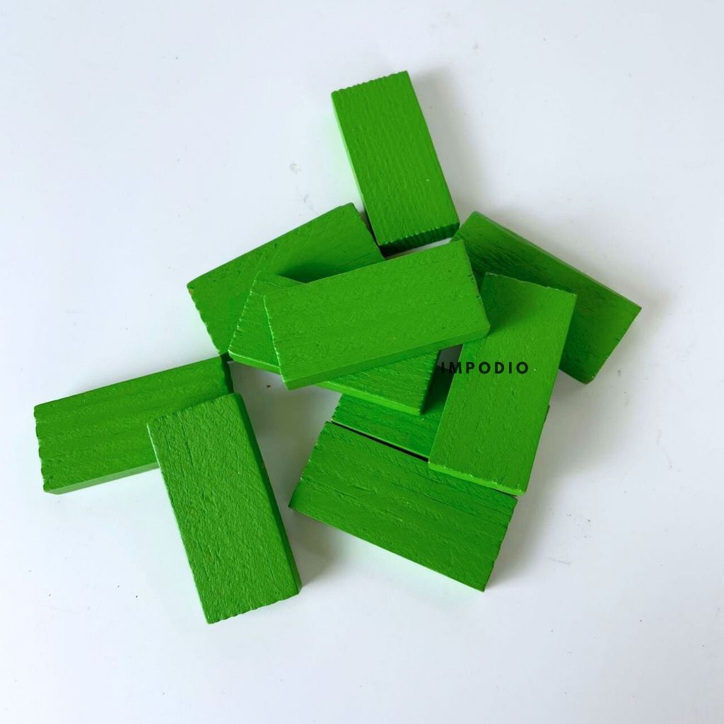 Balok kayu mini warna warni ukuran 44mm x 19mm - props decoration
