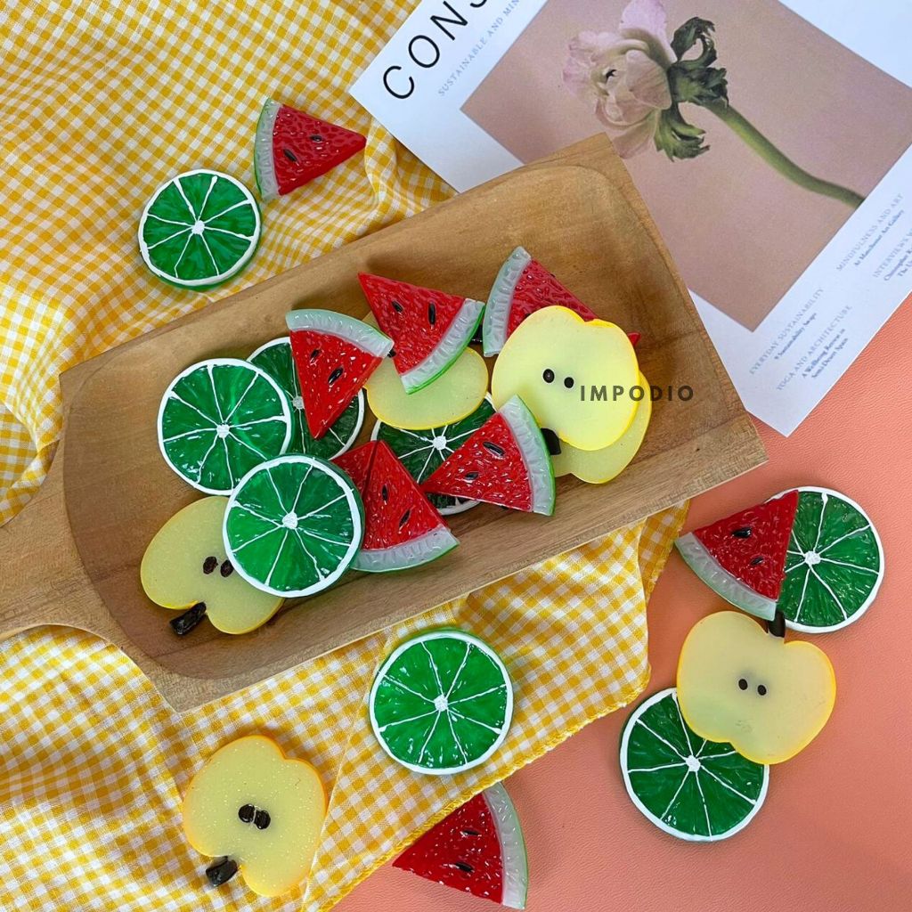Buah Slice IMPODIO Apel Semangka dan Lemon Artificial - Buah Palsu