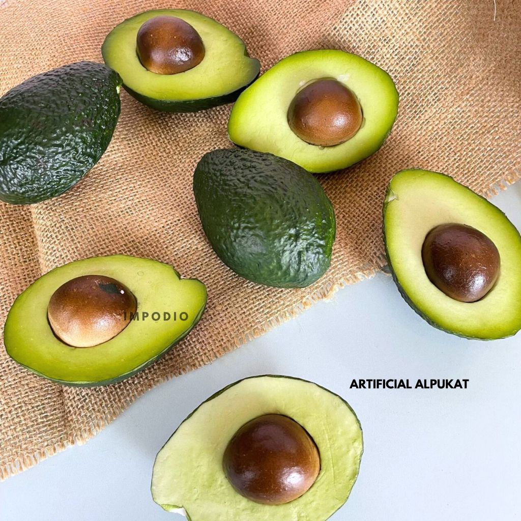 IMPODIO Avocado Artificial Dekorasi Properti Foto - Buah Alpukat Palsu - detail produk