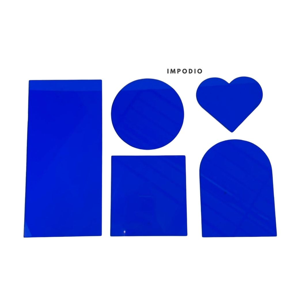 IMPODIO Set Acrylic 5 Shape Warna Warni  - Dekorasi Foto Produk