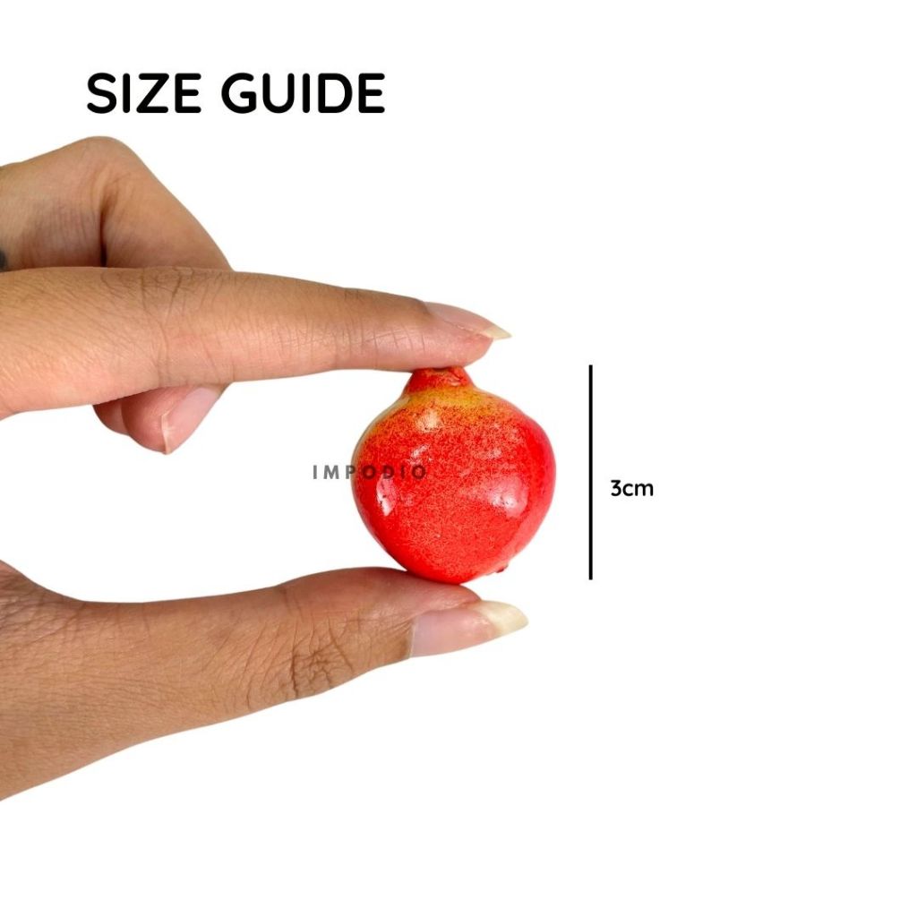 IMPODIO Delima Buah Artificial Palsu Imitasi - Fake Pomegranate Props Foto Produk