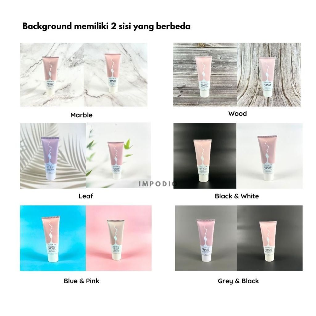 IMPODIO Background Paper Waterproof 2 Sisi Uk 57x87cm - Backdrop Gulung Fotografi