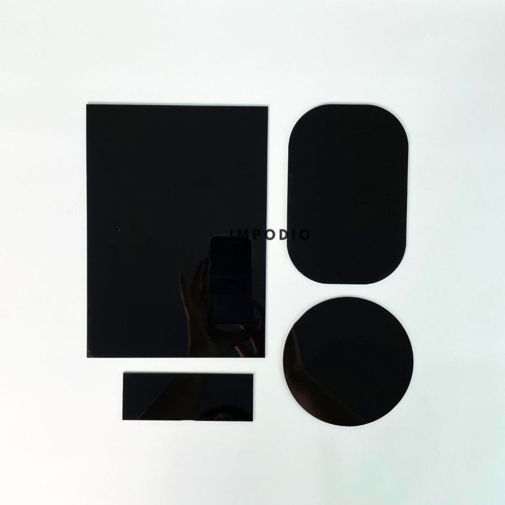 IMPODIO Set Acrylic 4 Shapes Mirror Props Foto Aksesoris  - Dekorasi Foto Produk