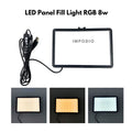IMPODIO LED Panel Fill Light RGB 8watt 19x13cm High CRI95
