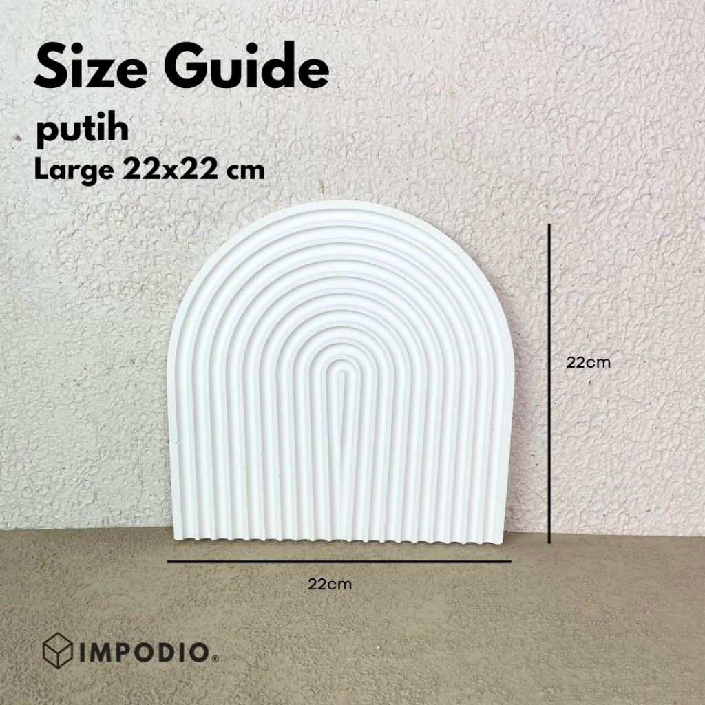 IMPODIO Concrete tray / arch concrete - Aesthetic cement Coaster Dekorasi Rumah Properti Foto Produk