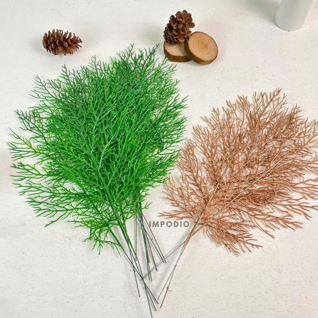 IMPODIO artificial gold tree / daun ranting plastik untuk props foto
