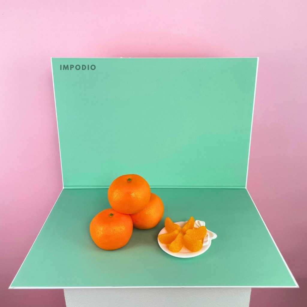 IMPODIO Alas foto lipat Warna Pastel – background - detail produk