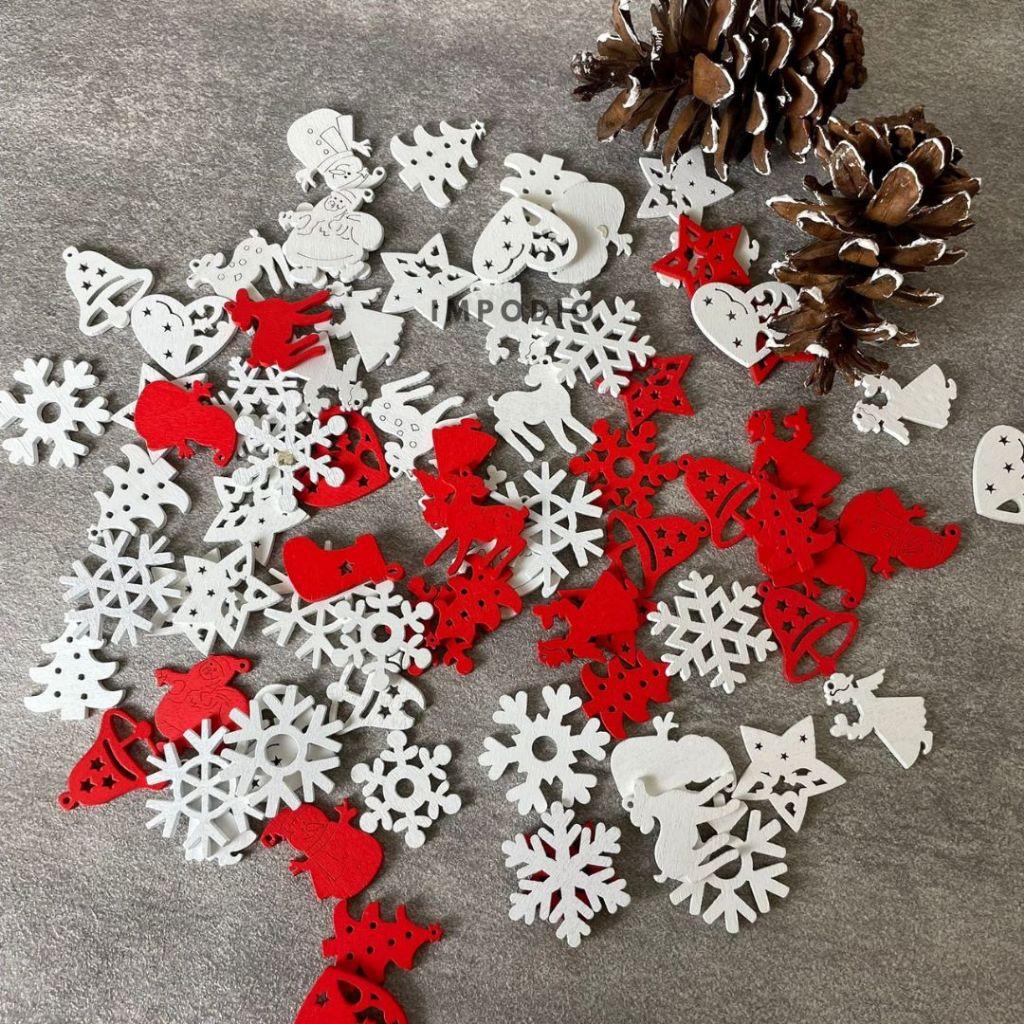 IMPODIO Aksesoris Natal Es Salju / Ice Flakes hiasan - Props photo