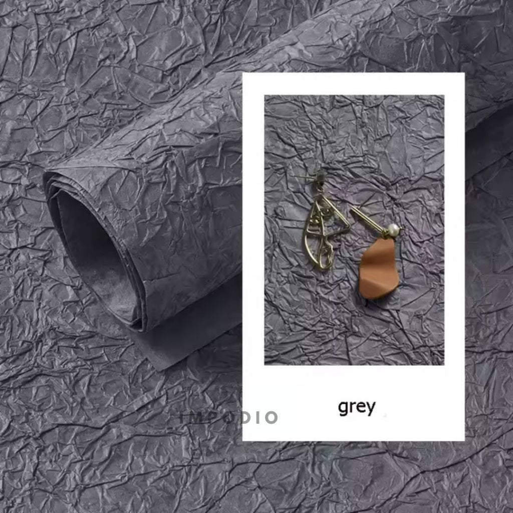 IMPODIO Background Paper handmade Uk 56x56cm - wrinkle Alas gulung Backdrop Foto Produk