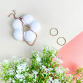 IMPODIO Set Mini Round and Flower concrete 3pcs – props photo concrete - dalam penggunaan