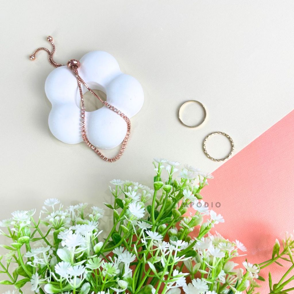 IMPODIO Set Mini Round and Flower concrete 3pcs - props photo concrete series/properti foto produk