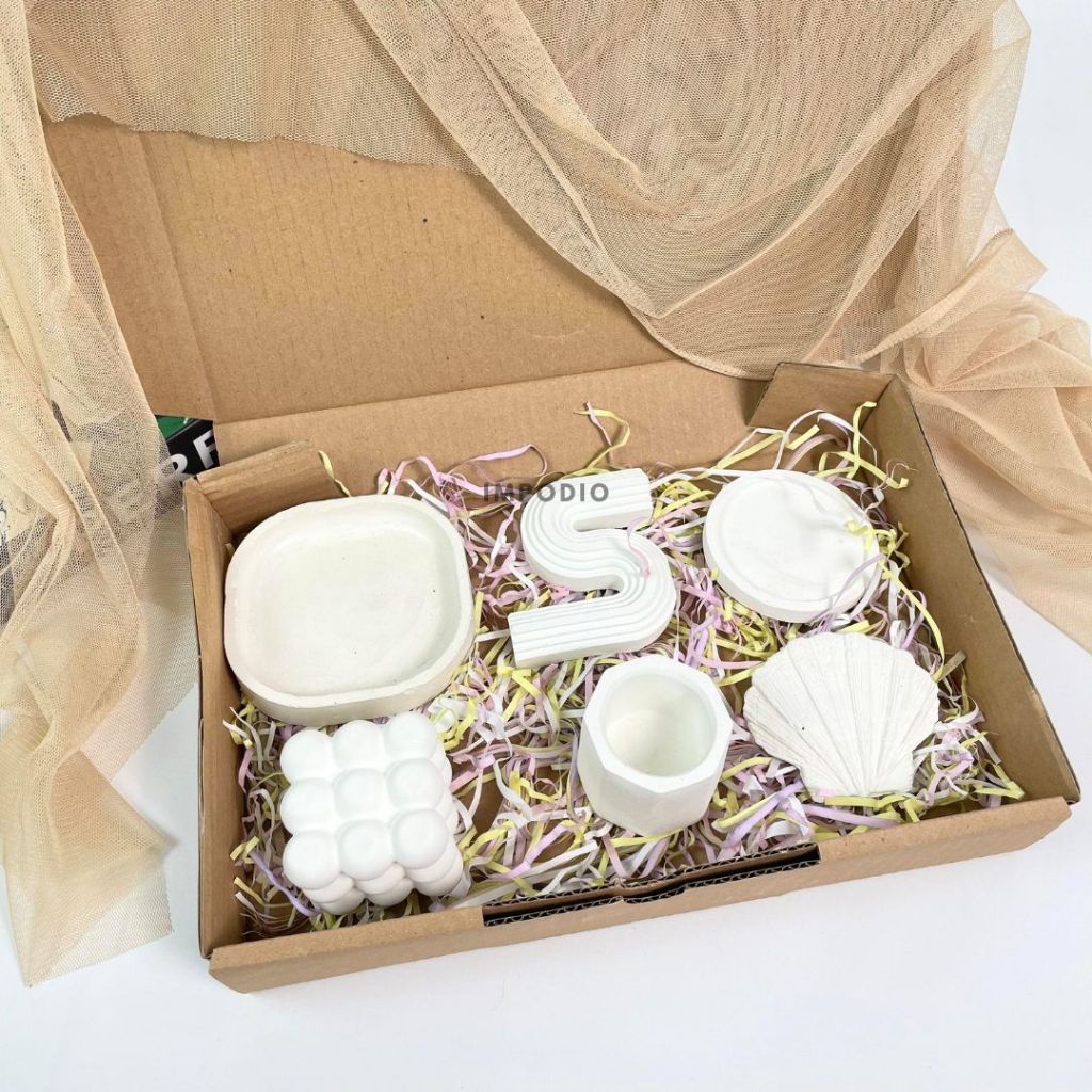 IMPODIO  Set Concrete Series Paket Hemat- Props Foto Semen Aesthetic