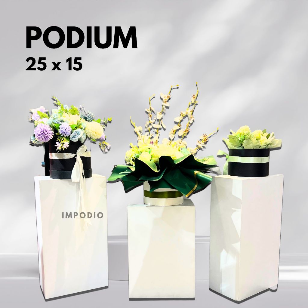 IMPODIO Podium foto product / showcase product ukuran 25 x 15 x 40cm - Properti foto studio