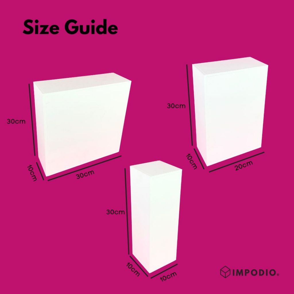 IMPODIO Set Podium Balok Kayu 3pcs - Display Produk Props Foto