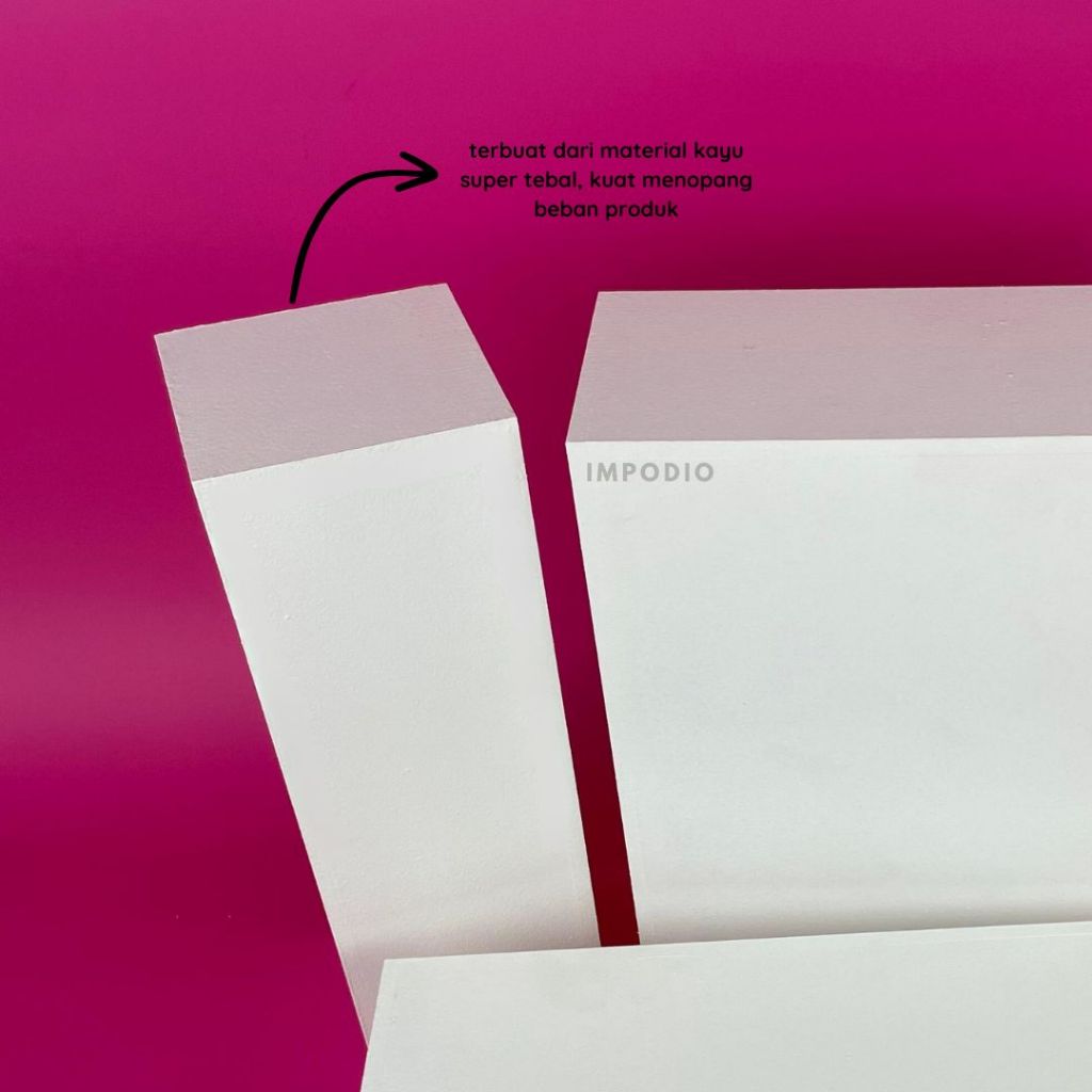 IMPODIO Set Podium Balok Kayu 3pcs - Display Produk Props Foto
