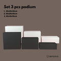 IMPODIO Set Podium Balok Kayu 3pcs - Display Produk Props Foto - tampak samping