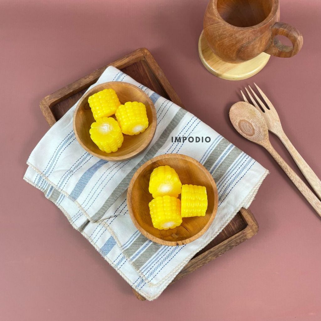 IMPODIO Jagung Potong Sayur Artificial Palsu - Fake Corn Vegetable Properti Foto Produk Makanan