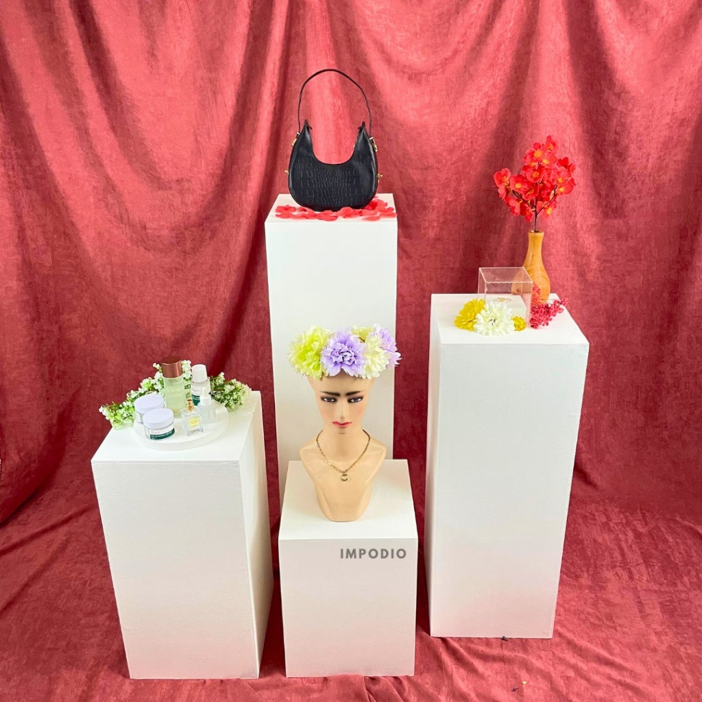 IMPODIO Podium Balok Kayu Extra Large - Props Foto Studio Display Produk