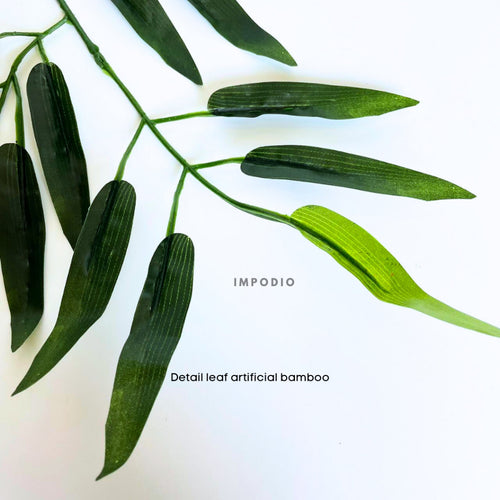 IMPODIO Artificial Leaf Bamboo - Dekorasi tanaman atau props foto - tampak samping