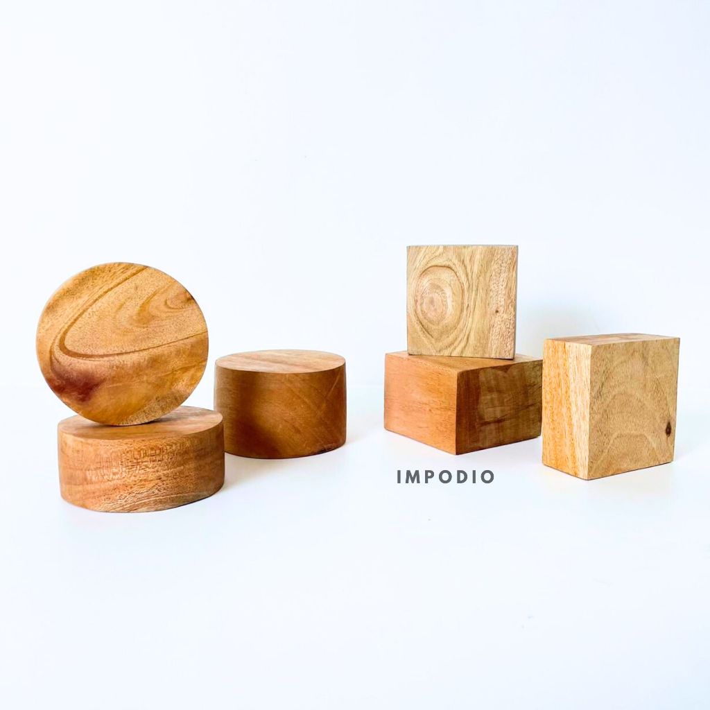 IMPODIO Paket Geometri Podium kayu - Props foto produk