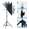 IMPODIO Paket lighting home studio 2 Softbox lighting lengkap super - background putih
