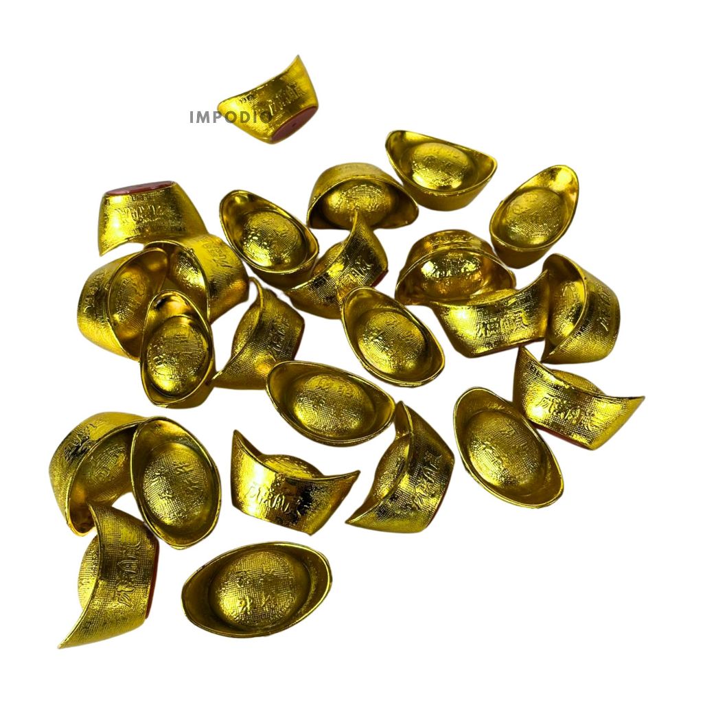 IMPODIO Hiasan Imlek Uang Kuno China Emas - Uang Koin Yuanbao Dekorasi Foto