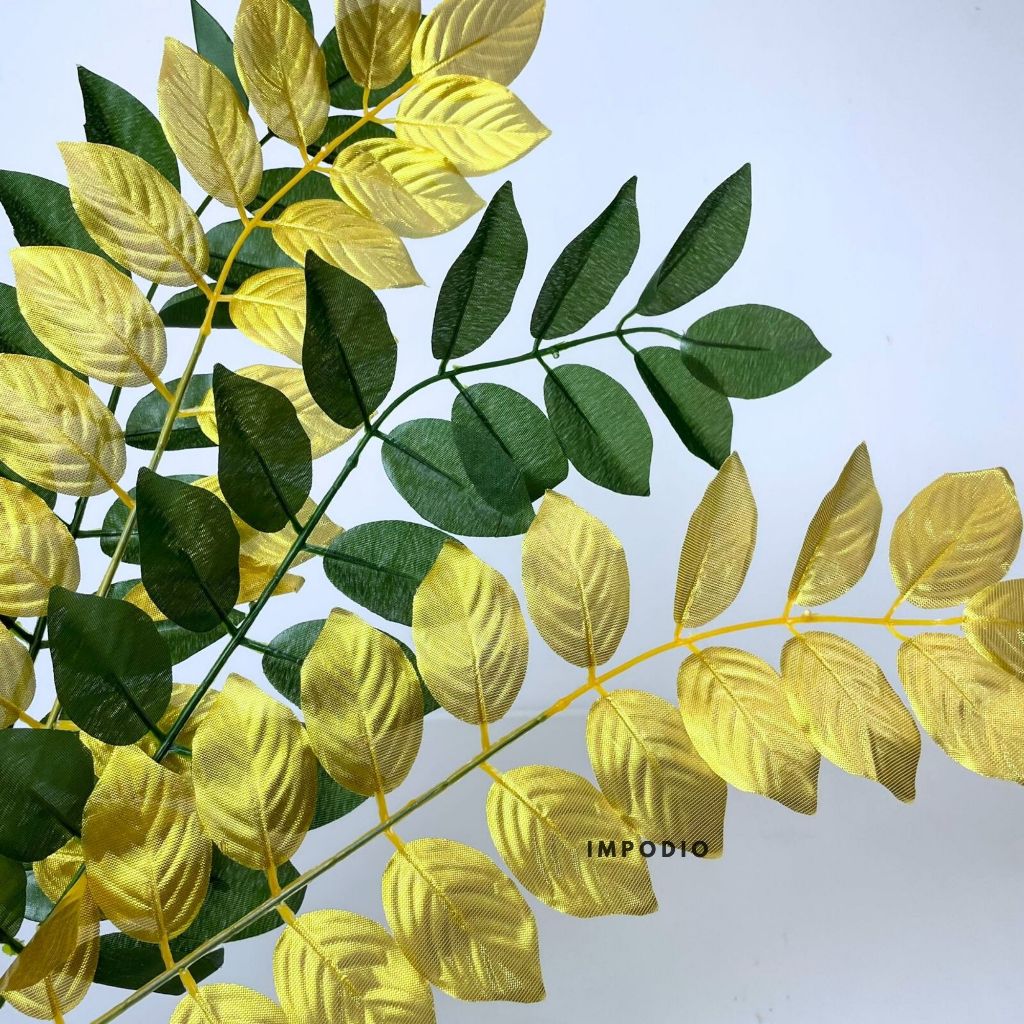 IMPODIO Daun Mawar Panjang Artificial Palsu - Dekorasi Props Foto Produk