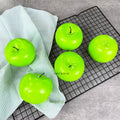 IMPODIO Apel Hijau Buah Palsu Artificial – Fake Green Apple Dekorasi - close up