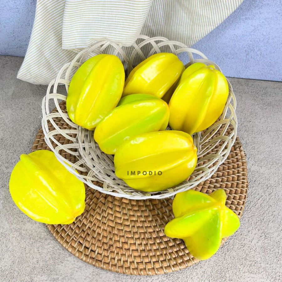 IMPODIO Belimbing Buah Palsu Artifical – Starfruit Fake Properti