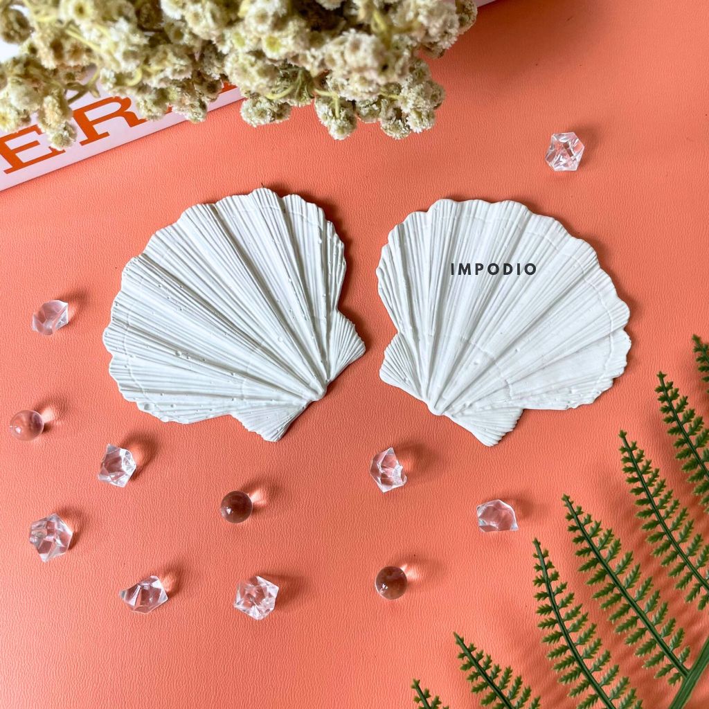 IMPODIO Coral Shell Concrete - Props foto produk bentuk kerang