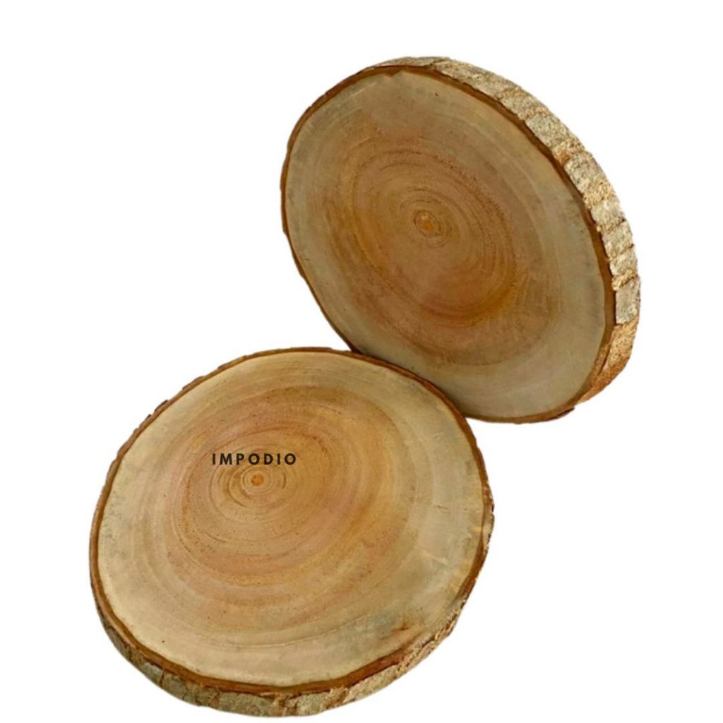 IMPODIO Wood slice JUMBO 22-24cm / kayu potongan props foto