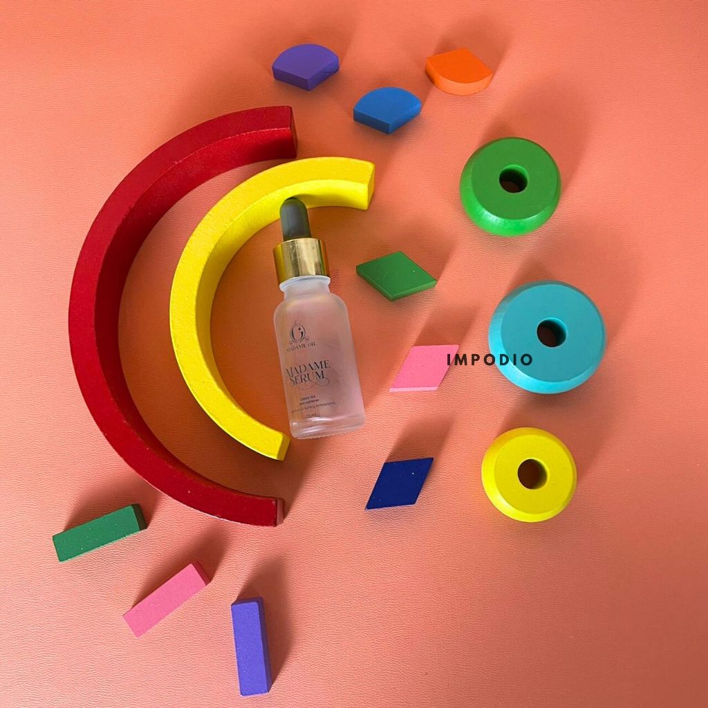 Kayu Warna warni bentuk Arch - donut - geometry -  props foto / decoration