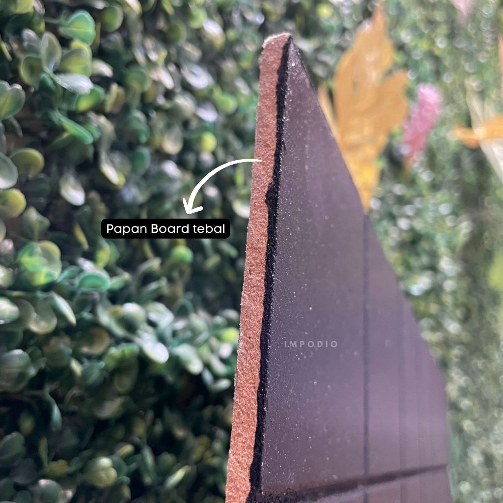 IMPODIO Hardboard Alas Foto Papan Tiles Stripe Wall Panel - Alas Foto Produk