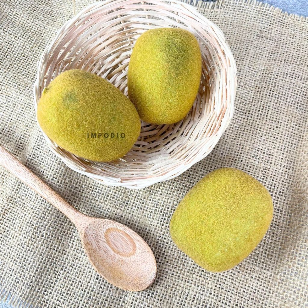 IMPODIO Buah Kiwi Palsu Artificial – Fake Kiwi Fruit Props Dekorasi
