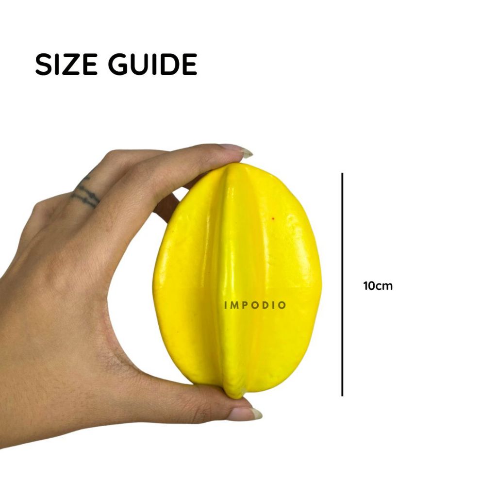 IMPODIO Belimbing Buah Palsu Artifical - Starfruit Fake Properti Dekorasi Foto Produk