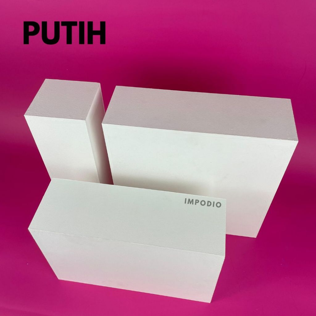 IMPODIO Set Podium Balok Kayu 3pcs - Display Produk Props Foto
